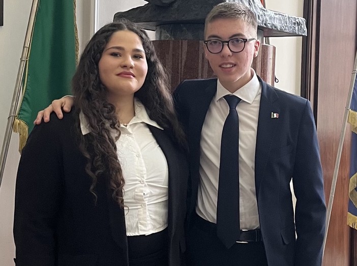 Gli studenti Giovanni Caligaris e Angelica Pizzillo, della Consulta provinciale degli studenti