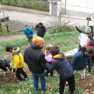 Le classi quinte della primaria di Roccavione in festa per la Giornata nazionale degli Alberi