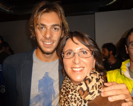 Nella foto il campione di nuoto Gregorio Paltrinieri con Silvia Gullino