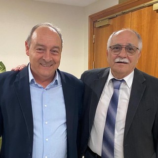 Giacomo Pellegrino (a sinistra) con il presidente nazionale Fipsas Claudio Matteoli