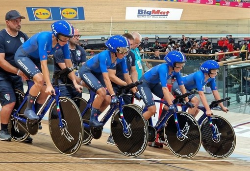 (Le azzurre ai Mondiali di Glasgow - foto federciclismo.it)