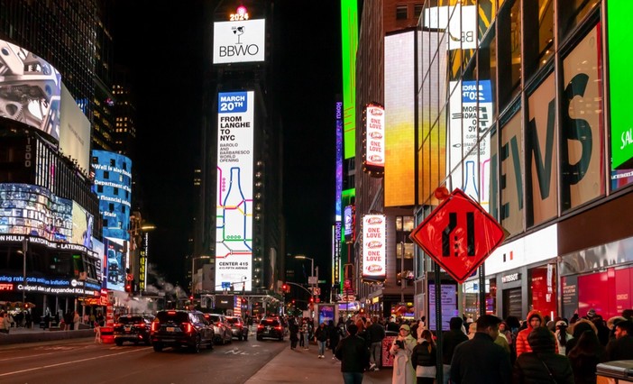 Il Barolo Barbaresco World Opening 2024 protagonista a Times Square  nel marzo 2024