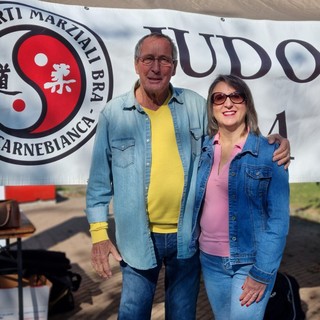 Il maestro Antonio Carnebianca con Silvia Gullino