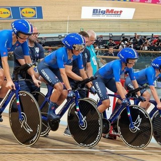 (Le azzurre ai Mondiali di Glasgow - foto federciclismo.it)