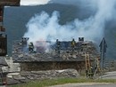 Incendio tetto all'Occitan Charme di Monterosso Grana, vigili del fuoco sul posto