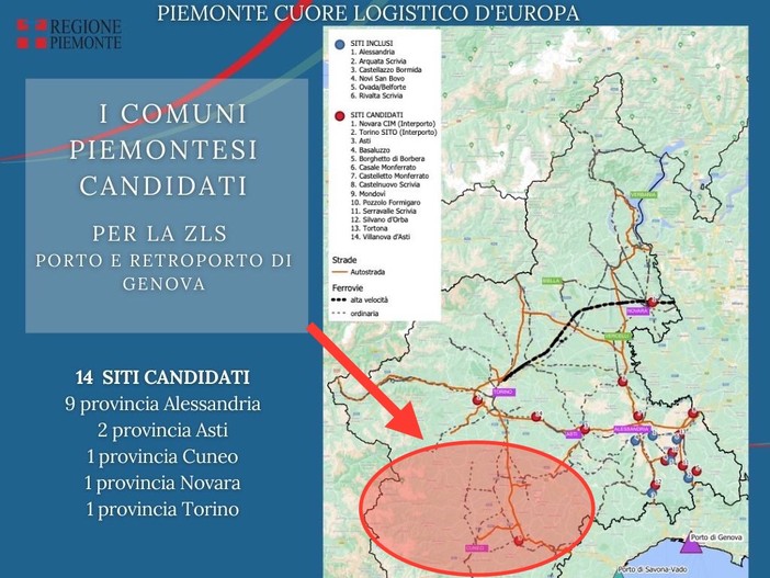 Calderoni e Gribaudo (PD): &quot;Sempre meno priorità dalla giunta regionale alla logistica e alle infrastrutture del Piemonte sud&quot;