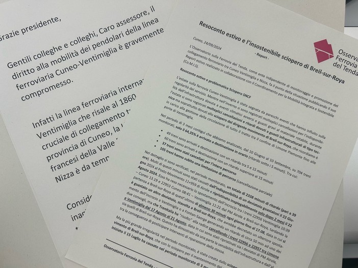 Calderoni (PD): &quot;Necessario garantire i collegamenti ai lavoratori pendolari sulla Cuneo-Ventimiglia&quot;