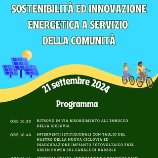 Inaugurazione della nuova ciclovia accanto al canale della Centrale Enel Green Power