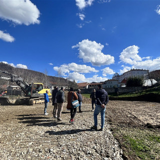 La visita dell'amministrazione al cantiere