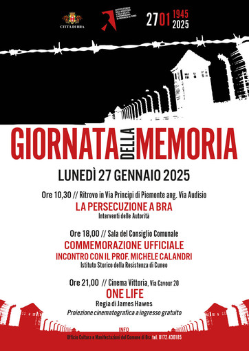 Gli eventi a Bra per celebrare la Giornata della Memoria