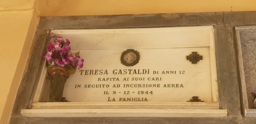 Cimitero di Saluzzo, loculo di Teresa Gastaldi