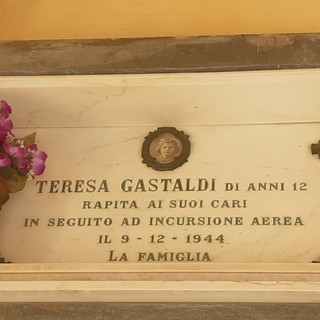 Cimitero di Saluzzo, loculo di Teresa Gastaldi