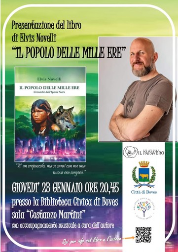 Boves: giovedì 23 gennaio la presentazione del libro “Il popolo delle mille ere” di Elvis Novelli