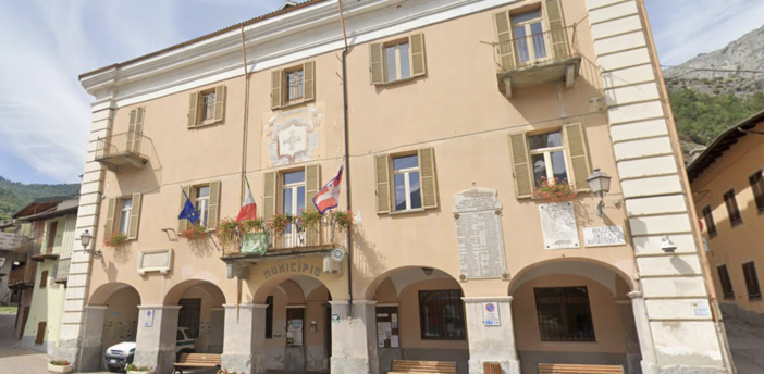 Il municipio di Valdieri in una foto di Google