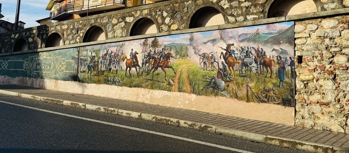 Il murales in via Nielli