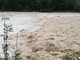 MALTEMPO / Il torrente Gesso esonda nei campi a Borgo intorno all'ex Italcementi [FOTO E VIDEO]