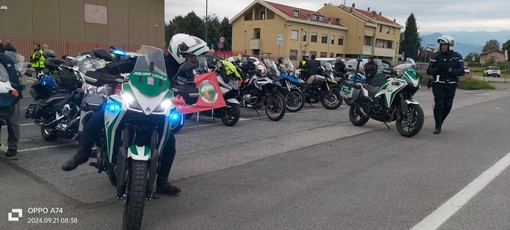 Da Cuneo al Pian del Re per il raduno del Motoclub vigili del fuoco