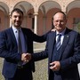 Emiliano Manfredonia con il presidente delle Acli cuneesi Elio Lingua, durante l’ultimo congresso provinciale, svoltosi a ottobre a Vicoforte