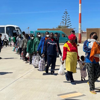I migranti a Lampedusa