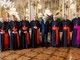 In foto i nuovi cardinali con il presidente Mattarella