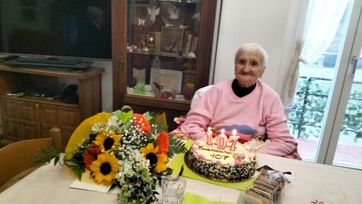 Francesca Nannarone, lo scorso febbraio quando ha compiuto 107 anni