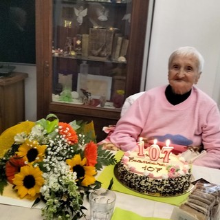 Francesca Nannarone, lo scorso febbraio quando ha compiuto 107 anni