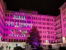 L'ospedale di Cuneo illuminato di rosa per la Giornata internazionale della donna