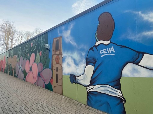 Il murale in via Rovella