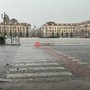 Piazza Galimberti sotto il nubifragio