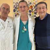 Da sinistra il dottor Papaleo, la dottoressa Merlotti e il dottor Elvio Russi, in pensione dal 1° dicembre