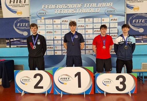 Tennistavolo: argento e bronzo per il mantese Giacomo Izzo al Torneo Nazionale Giovanile di Terni