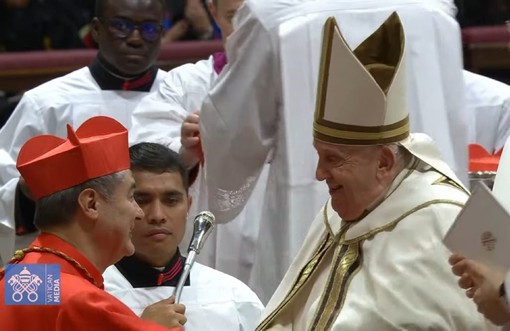 Papa Francesco e il neo cardinale Roberto Repole