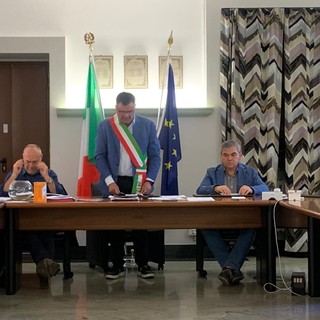 Il sindaco Marco Turco con i vice Mario Rocca e l'assessore Stefano Anfossi