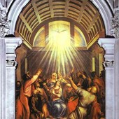 La Pentecoste di Tiziano Vecellio, Basilica di Santa Maria della Salute, a Venezia