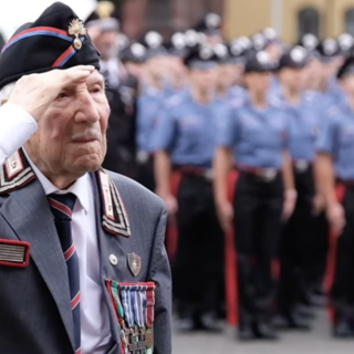 Renato Quaglia, 106 anni, alla Cernaia di Torino