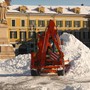 Lo sgombero della neve in piazza Galimberti