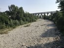 Il letto del fiume Stura, a Cuneo, completamente privo d'acqua (foto di repertorio)