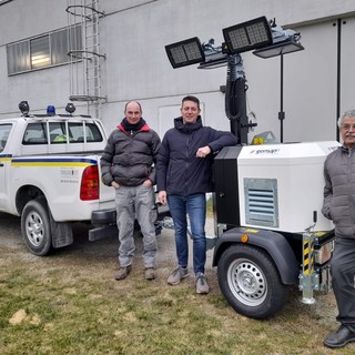 Piozzo, consegnata la nuova torre faro per la Protezione Civile