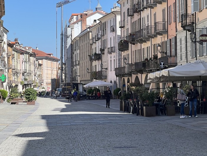 Via Roma, cuore del centro storico di Cuneo