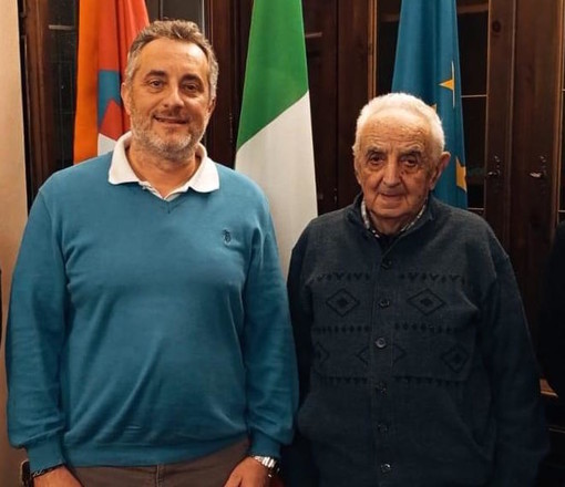 Vittorio Luciano con il sindaco Stefano Isaia lo scoros febbraio, per la prima riunione della Consulta dei sindaci