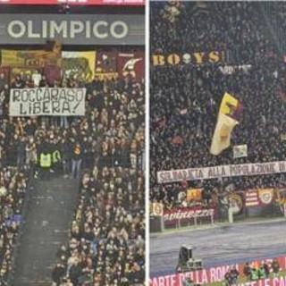 &quot;Roccaraso libera&quot;, lo striscione in Curva Sud per Roma-Napoli